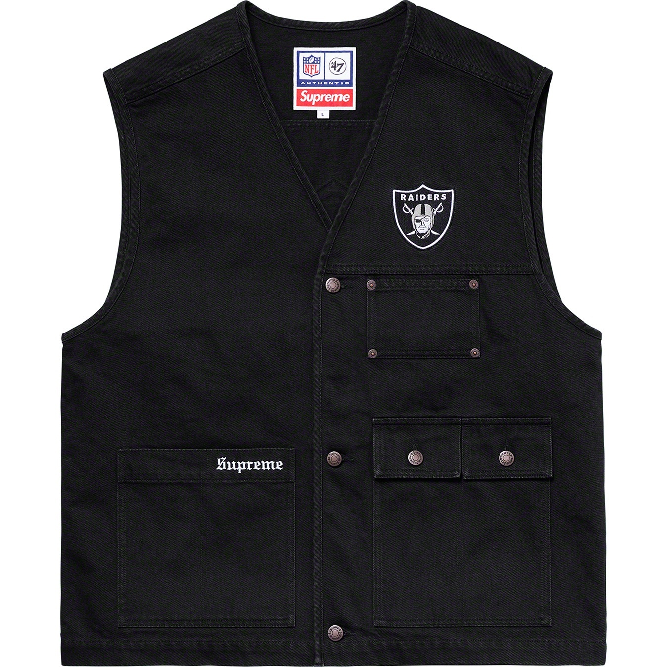 Supreme®/NFL/Raiders/'47 Denim Vest view 2